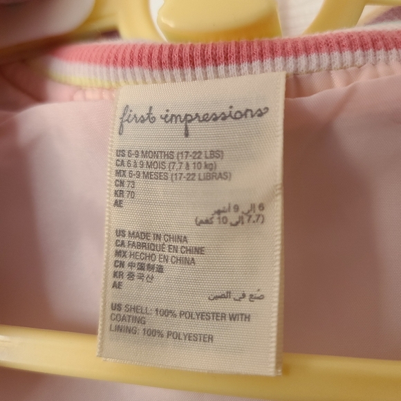 First Impressions rose gold bomber 6-9 months - Picture 8 of 8